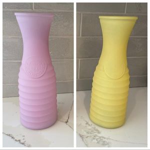 Pastel Glass Vase Vintage Style - Only Pink Left!